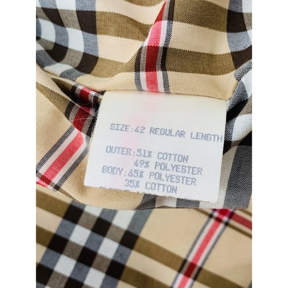 Vintage Four Climes Barracuda Burberry Style Over Coat size 42 Regular - Picture 6 of 9